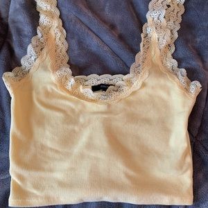 yellow laced strapped tank